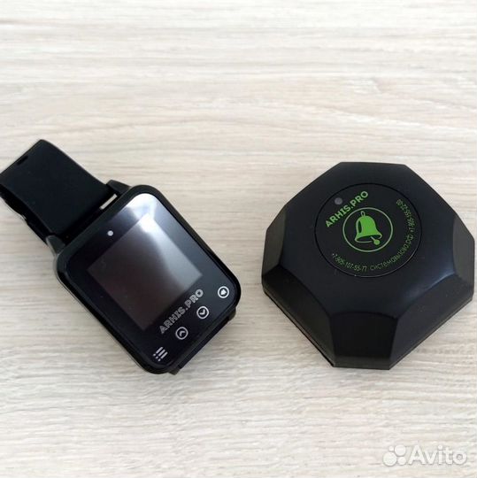 Кнопка вызова официанта модель Бургер и часы Элит