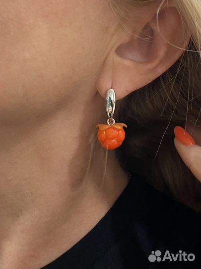 Серьги морошка