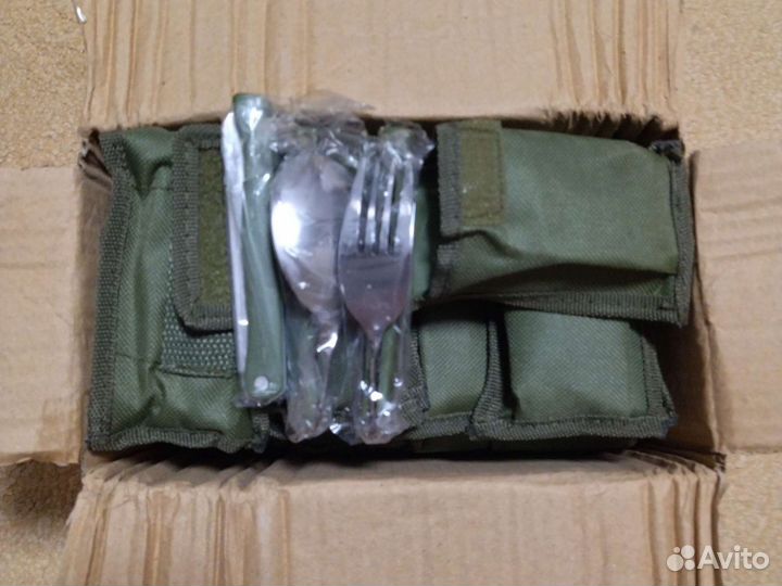 Набор ложка вилка нож складной