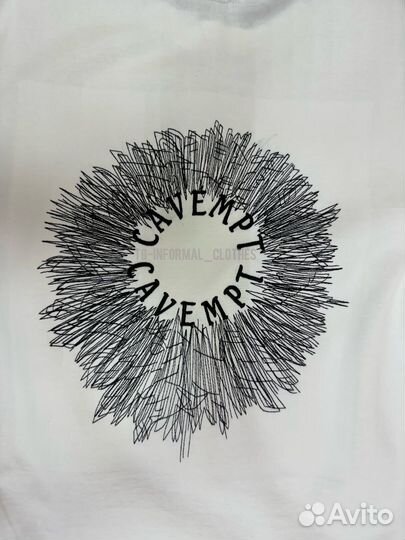 Футболка Cavempt белая опиум