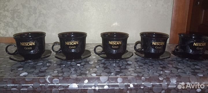 Набор кофейных чашек с блюдцами на 5 персон