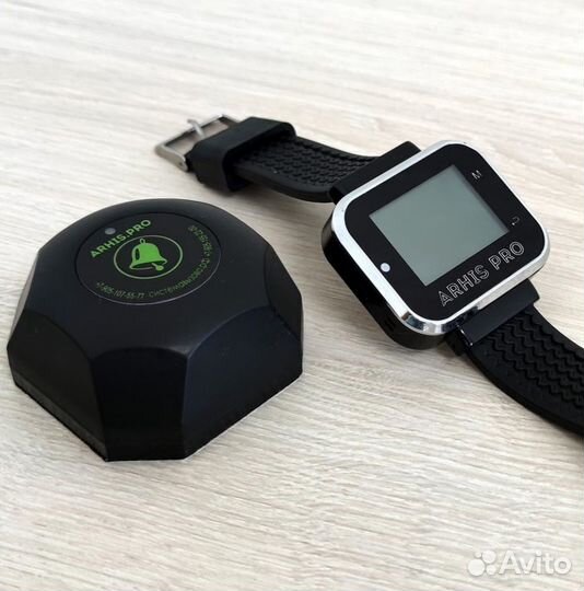 Кнопка вызова официанта модель Бургер с часами