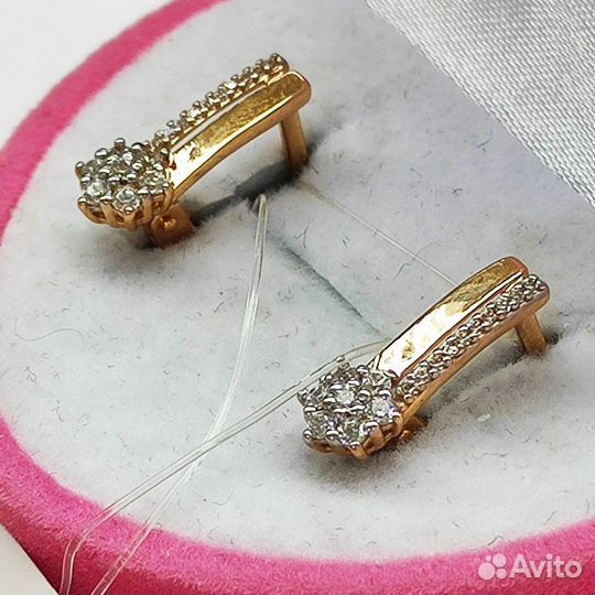 Серьги золотые (арт 99586) Д15