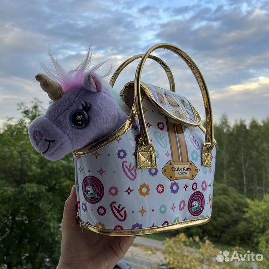Детская сумочка с мягкой игрушкой-единорог