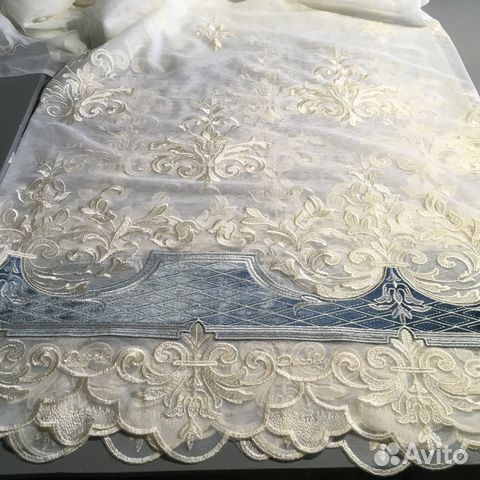 Тюль(отрезы)новые Италия(сетка,органза,гипюр)
