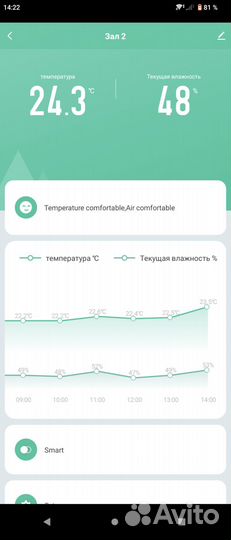 Умный датчик температуры и влажности wifi Tuya