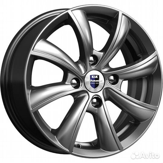 R15 4x100 6J ET50 D60,1 K&K Бриз (кс611) Дарк плат