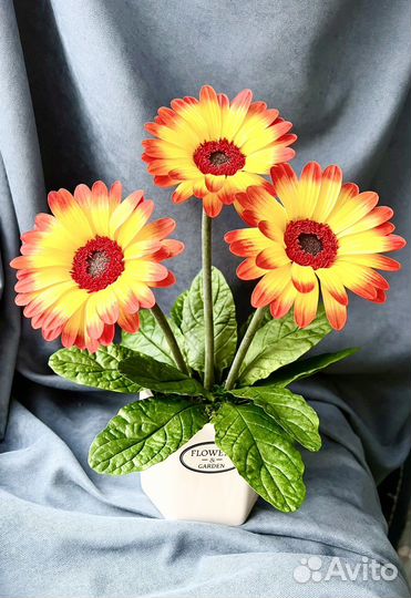 Герберы, гиацинты из фоамирана