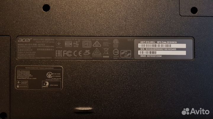 Ноутбук Acer Aspire A517-51G