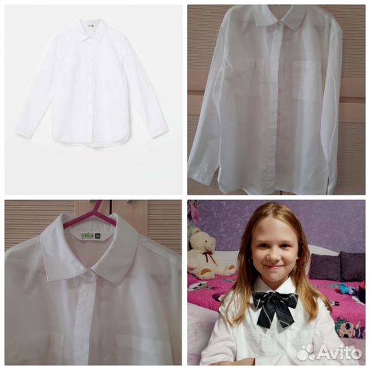 Рубашки Зара, Sela р.134 в школу