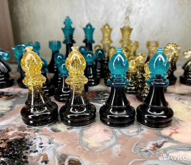 Шахматные фигуры из смолы эпоксидной