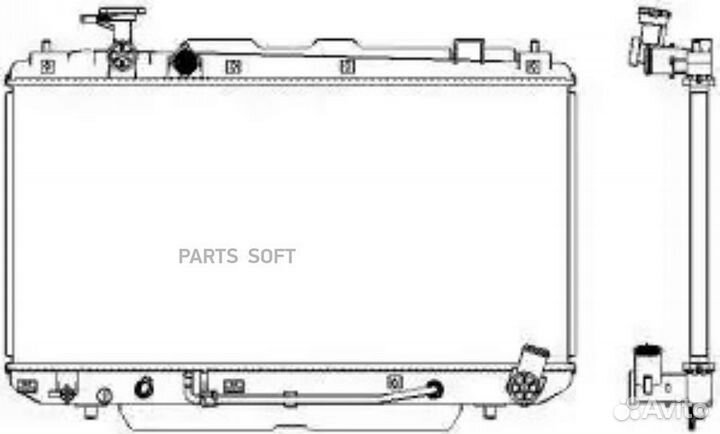 Радиатор охлаждения Тойота Рав 4 00-05