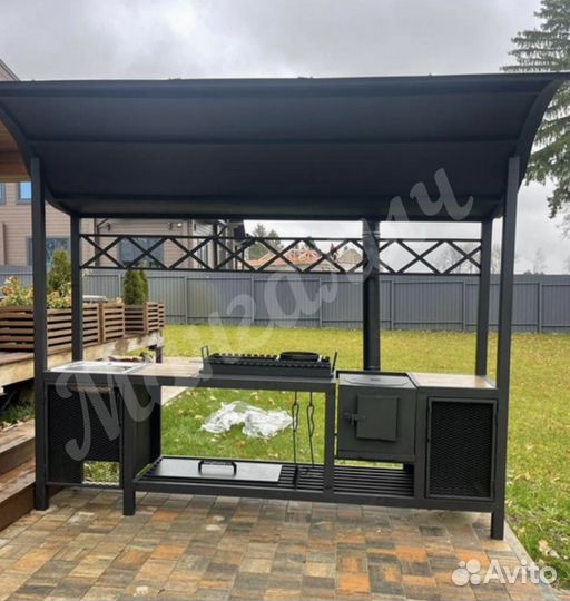 Мангал с крышей