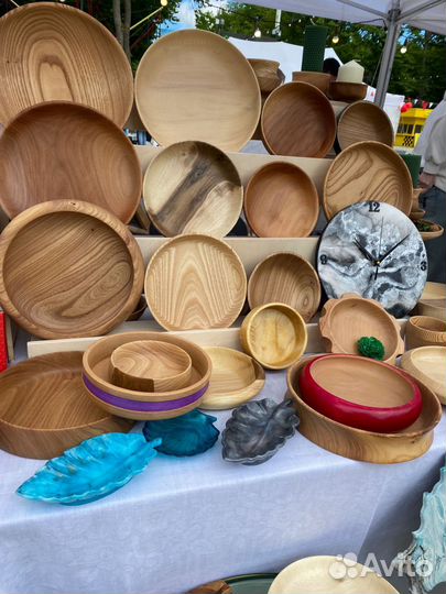 Тарелки из дерева