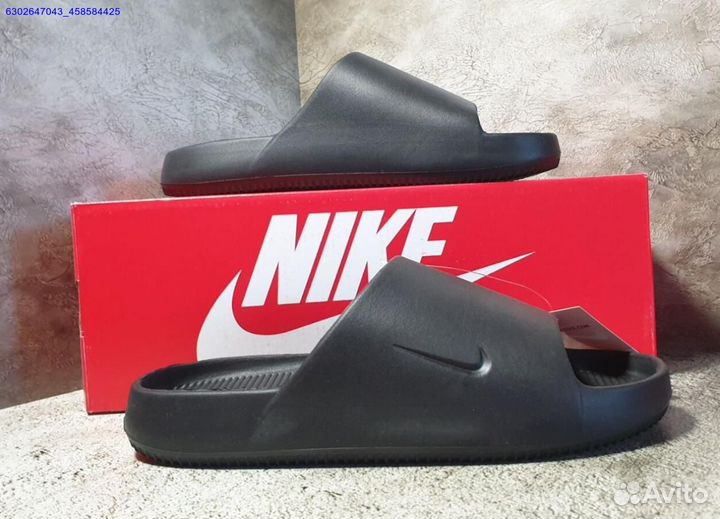 Тапочки Nike Calm Slide чёрные (Арт.81038)