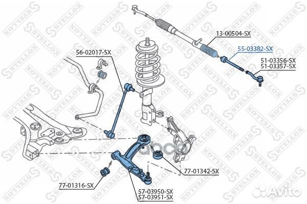 Тяга рулевая Fiat Panda all 03 5503382SX Stellox