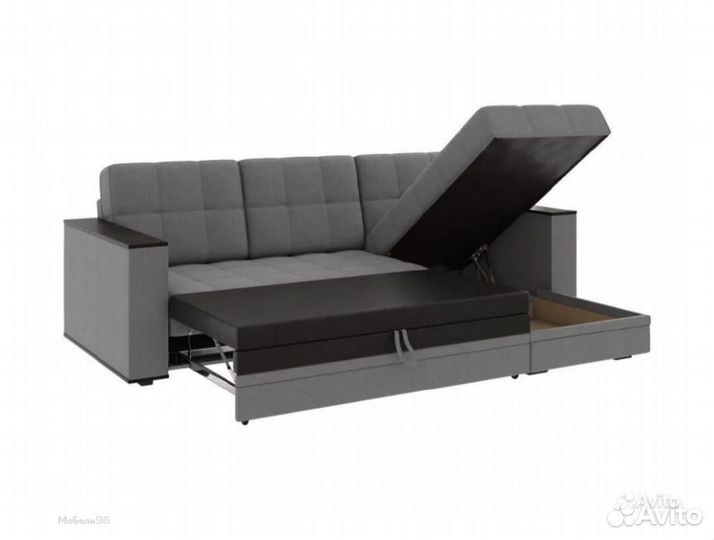 Диван угловой Атлант без столика велюр Neo 26 граф