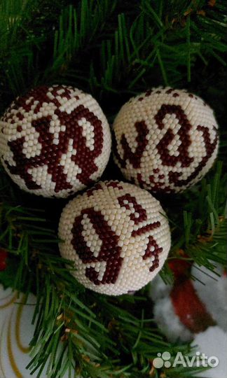 Новогодние шары ручной работы