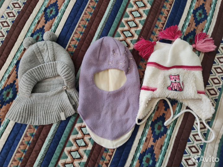 Шапочки для малыша, шапочки для девочки