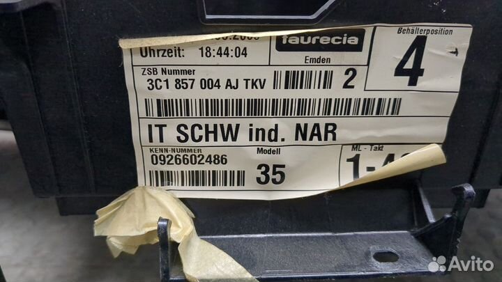 Панель передняя салона Volkswagen Passat CC, 2010