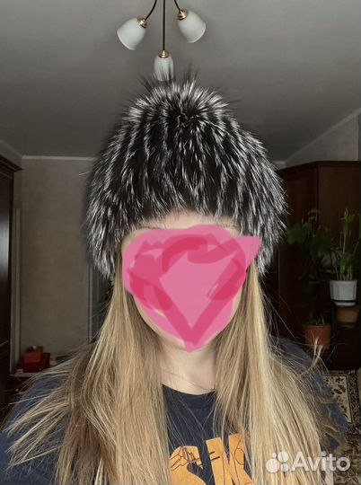 Шапка чернобурка натуральная