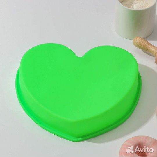 Форма для выпечки силиконовая Доляна «Сердце», 242