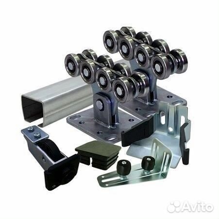 Комплектующие для откатных ворот - балка, роллики