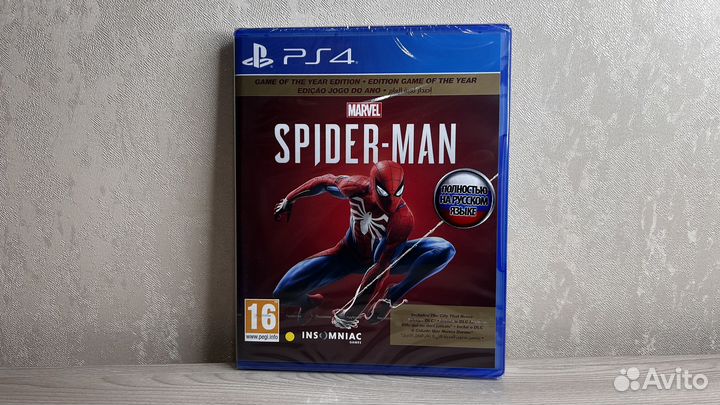 Человек Паук Игра года ps4 Новый диск