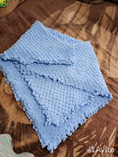 Плед детский вязаный ручная работа