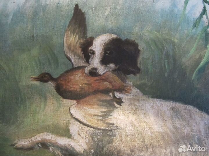 Старинная картина утиная охота