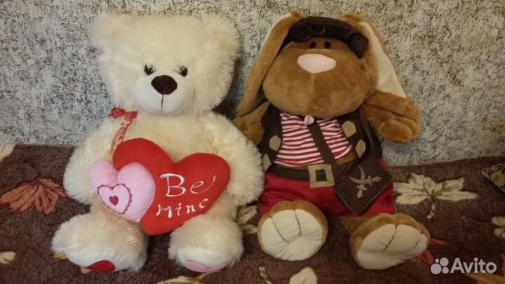 Большие мягкие игрушки Медведь и Пират