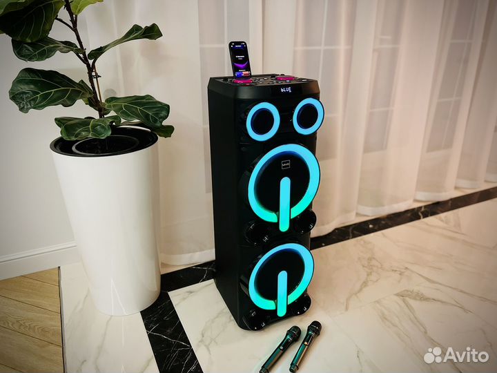 Огромная колонка мощный звук Bluetooth караоке