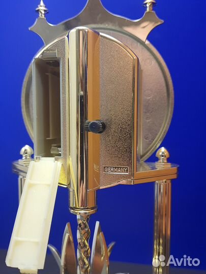 Настольные каминные часы кварцевые винтаж Германия