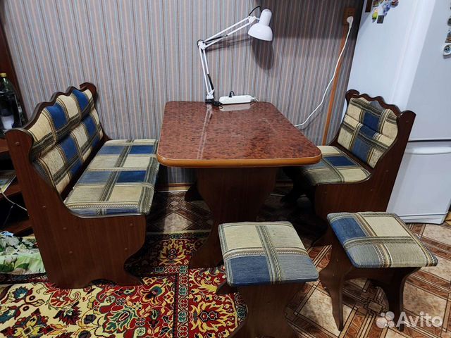 Кухонный стол и стулья, комплект, бу