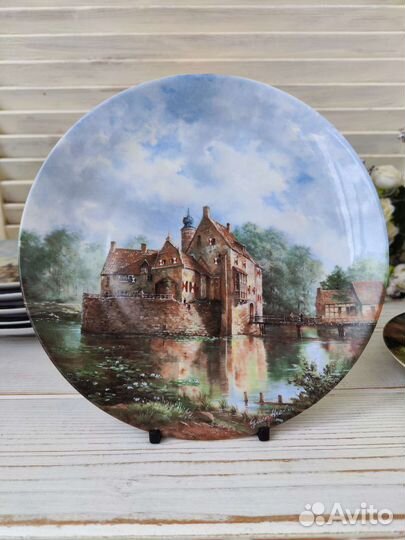 Замки на воде, декоративная тарелка 5 разных