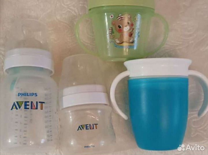 Бутылочки avent и поильники