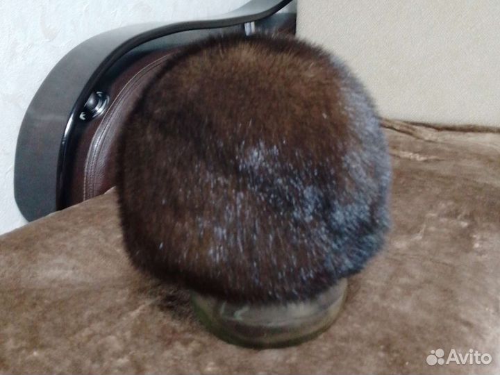 Шапка зимняя норковая женская