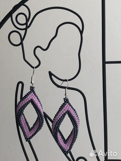 Серьги из бисера