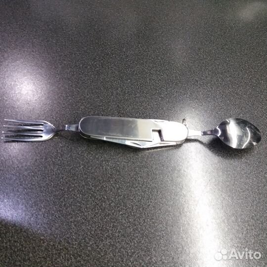 Туристический складной набор столовых приборов