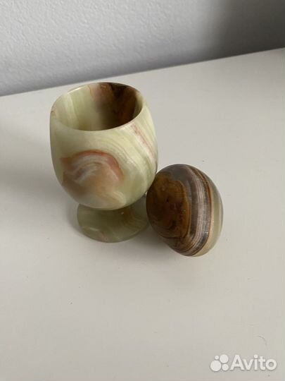 Яйцо и Рюмка из натурального камня