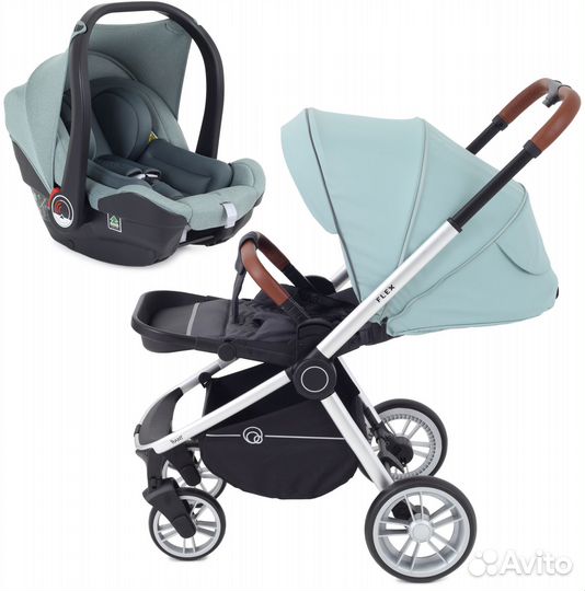 Коляска 0+ и автолюлька Rant Flex Ocean Green