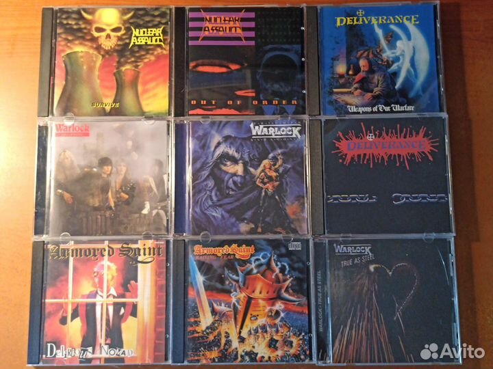Cd аудио диски: heavy metal, thrash, hard rock