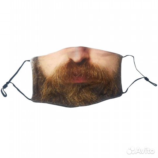 Маска двухслойная многоразовая Бородач