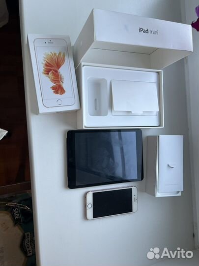 Телефон iPhone 6s и планшет iPad mini