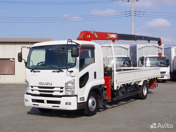 Бортовой грузовик Isuzu Forward (F-Series) с КМУ UNIC, 2013