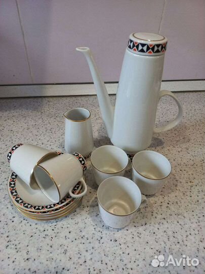 Кофейный сервиз гдр freiberger porzellain