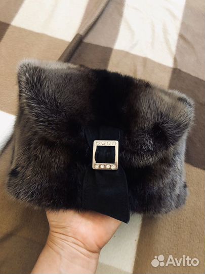 Шапка норковая )
