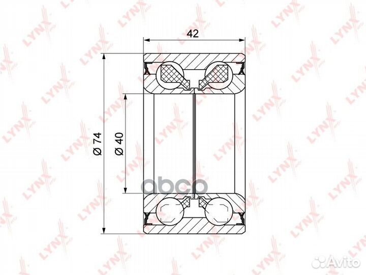 Комплект подшипника ступицы колеса перед лев