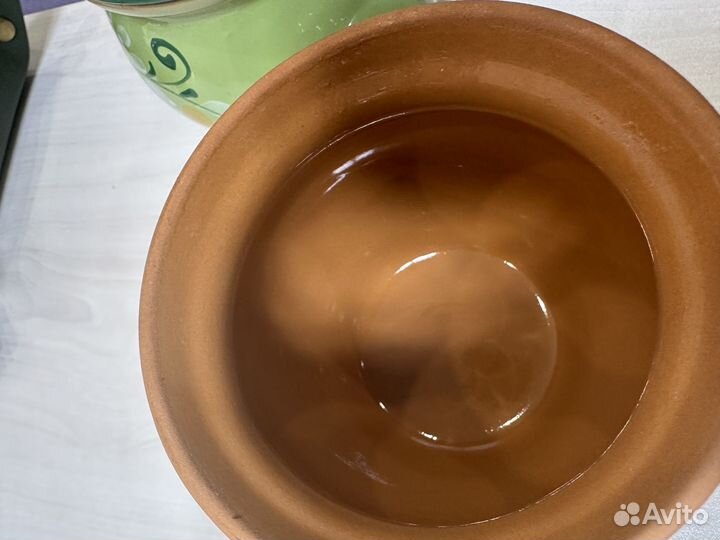 Глиняный горшок для запекания 3шт