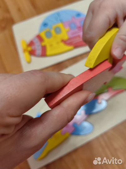 Деревянные пазлы монтесори цыфры сортер